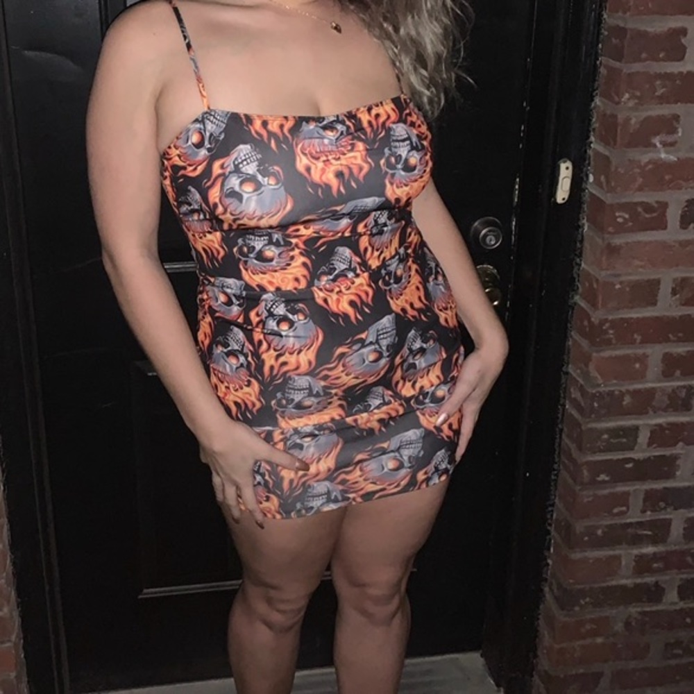 Fashionova skull print dress